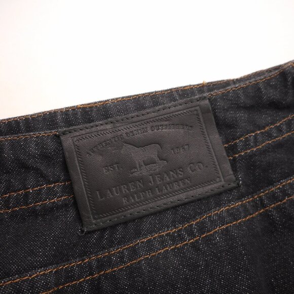 Lauren Ralph Lauren Jean Co. Women’s 18W Denim Skirt Black Button-up NWT Vintage - Picture 11 of 11